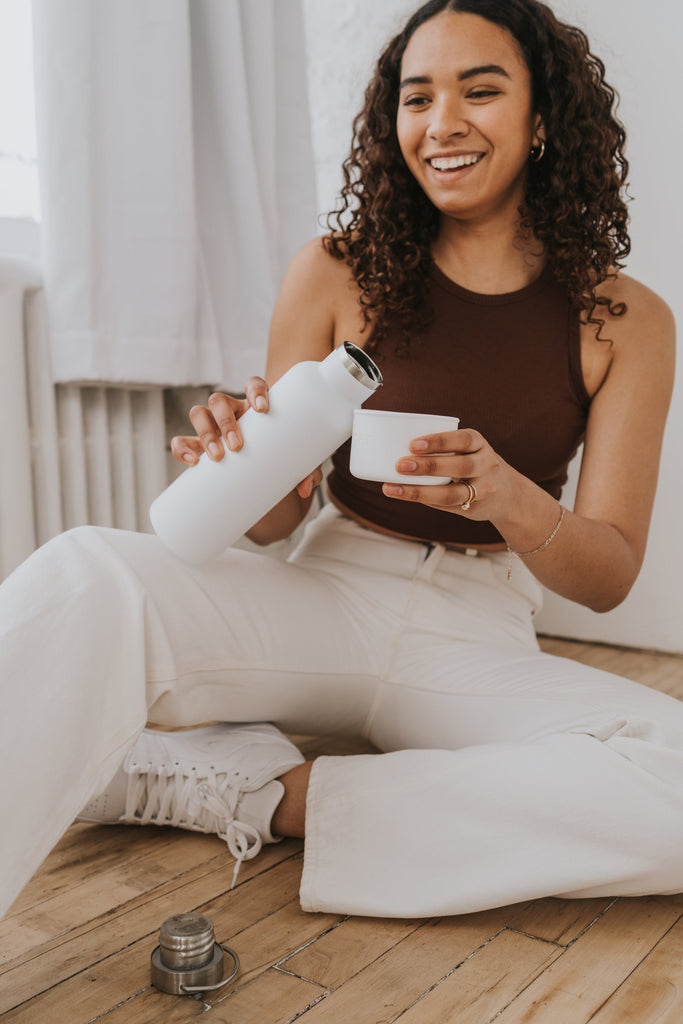 Dog & Me Water Bottle White